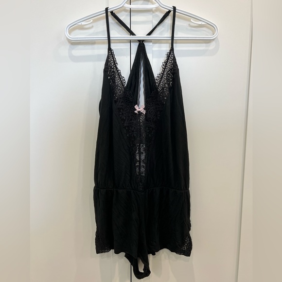 Victoria’s Secret black lace sleep romper - Picture 1 of 5